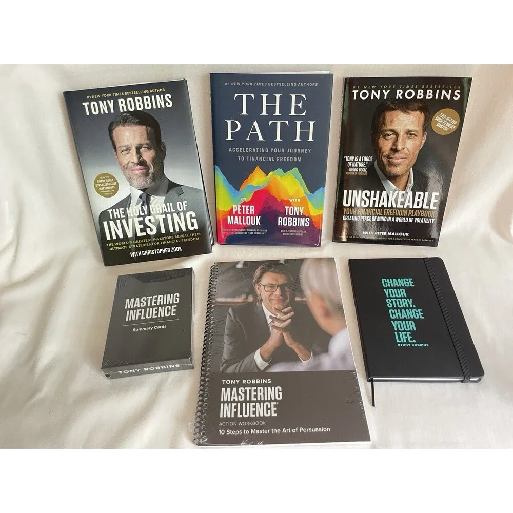 Tony Robbins New Book Bundle Lot + Workbook + Cards